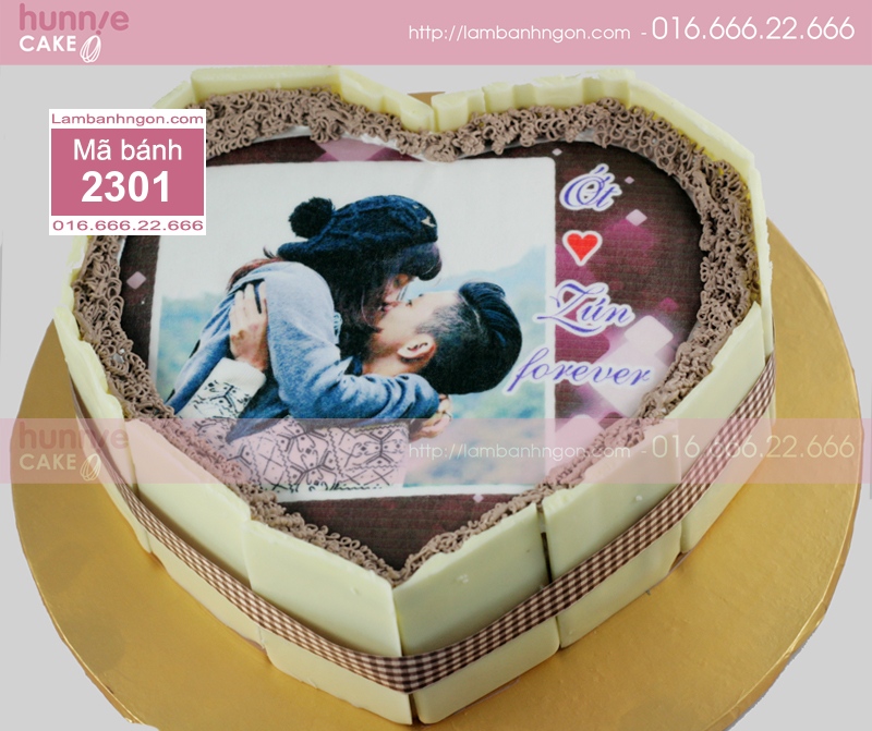 Bánh sinh nhật hình trái tim tặng chồng yêu - BÁNH KEM HANA THỦ ĐỨC
